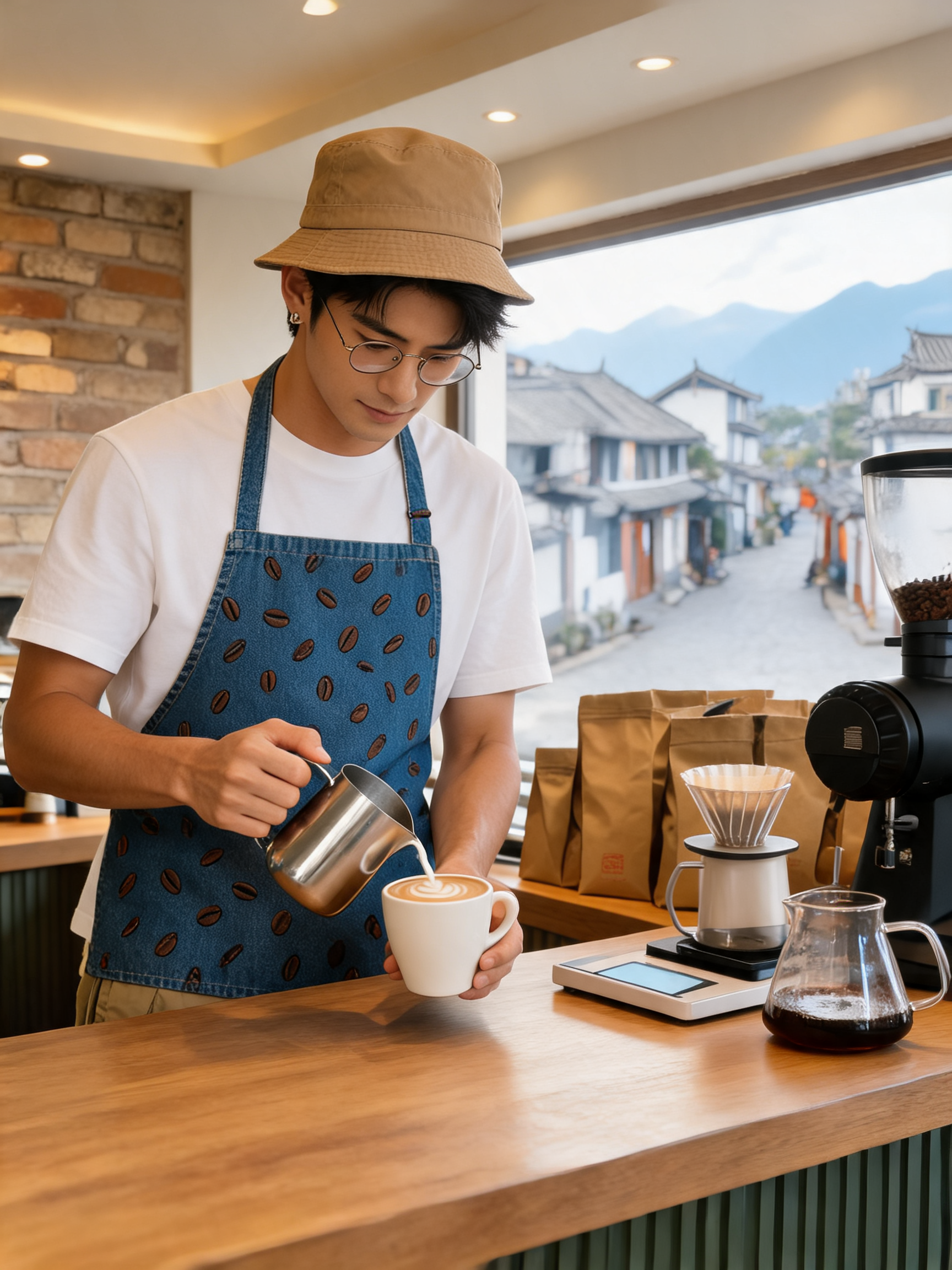 在大理煮了37杯咖啡换故事☕️